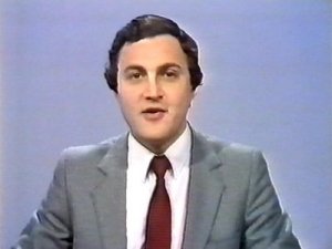 John Suchet in his younger days as one of ITN's anchor newscasters.